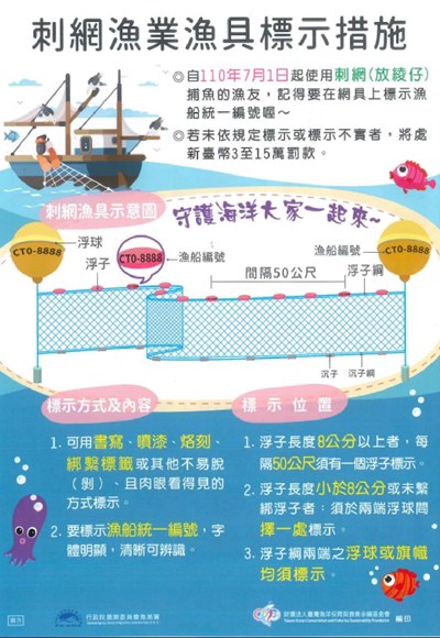 刺網漁業漁具標示措施-宣傳單